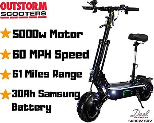 2025 MAXX 60MPH Ultra High Speed Electric Scooter for Adults Foldable. 5000W Power Dual Motor| 60V /38.5Ah Battery | 83 Miles Range | Grade 30掳