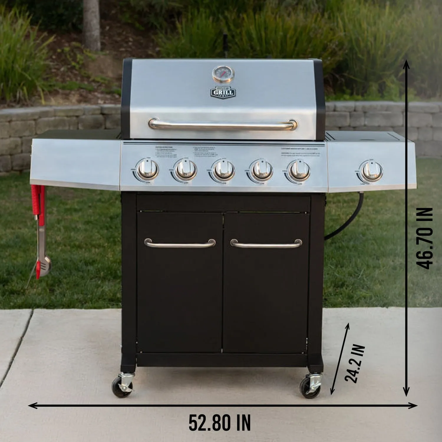 Expert Grill 5-pits propaangasgrill met zijbrander