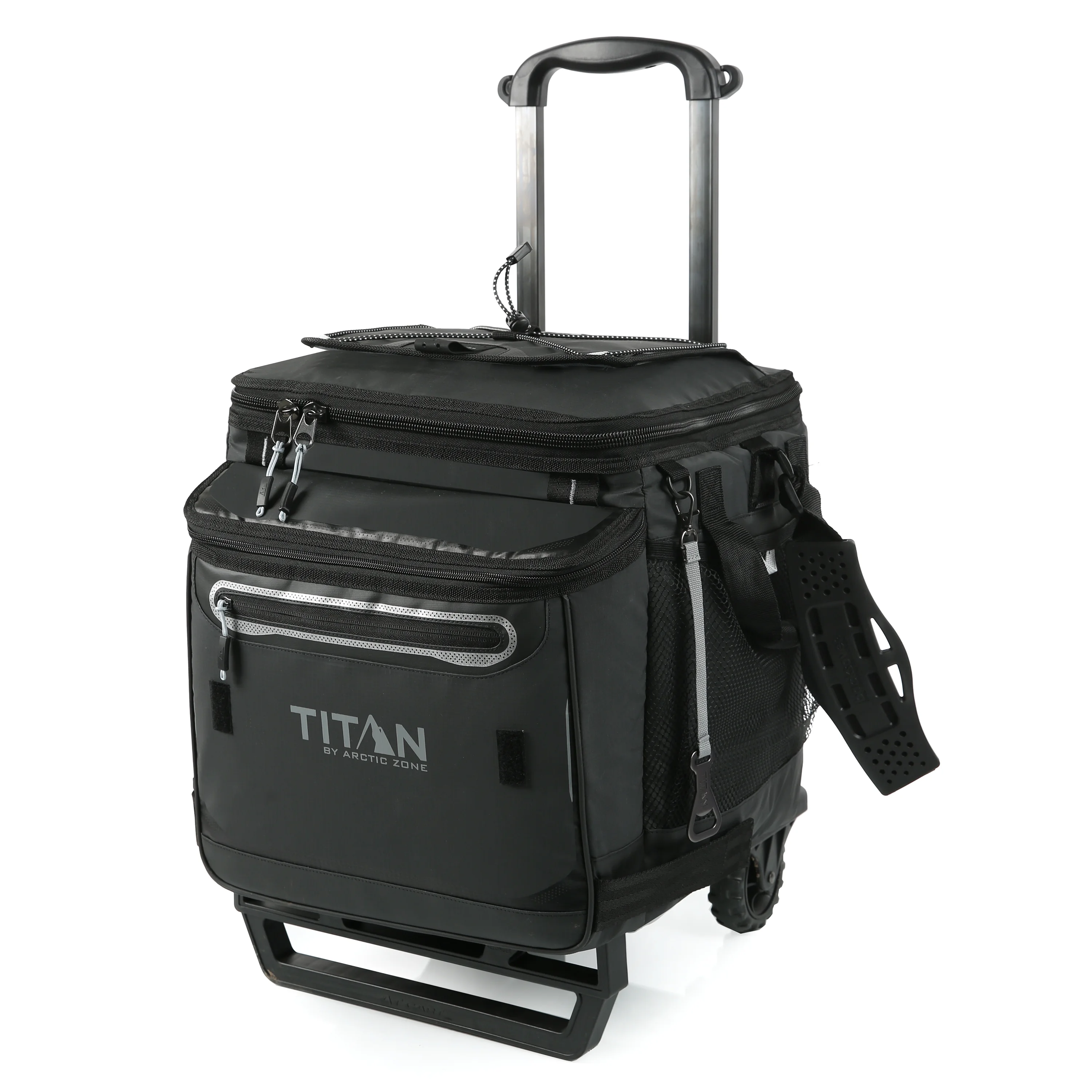 2025 Titan By Arctic Zone Opvouwbare Koelbox met Wielen, Capaciteit voor 60 Blikjes, Zwart