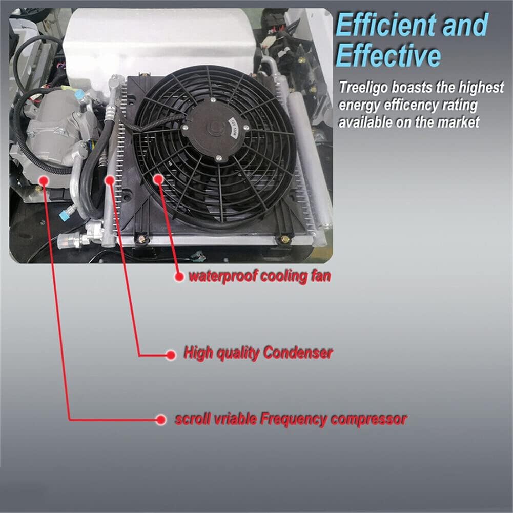 AYUE Klimaanlage 2 in 1 DC RV Dachklimaanlage RV mit Kühlung und Heizung Elektrische Parkklimaanlage Wohnmobil Klimaanlage für Autos RV LKW