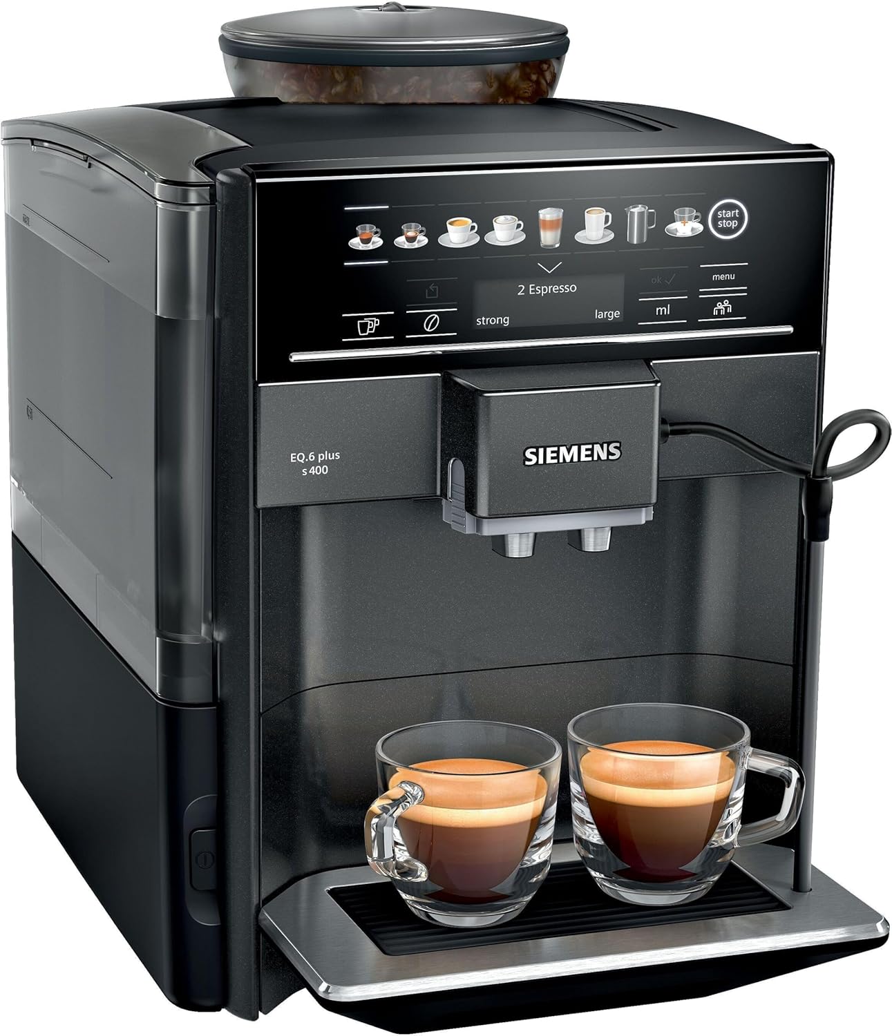 Siemens EQ6 Plus TE654319RW- Espressomachine - Antraciet, Schwarz