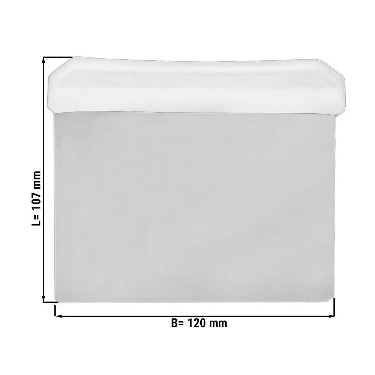 Deigskrape / deigkutter - rett blad - 120x85 mm - rustfritt st?l - plastgrep