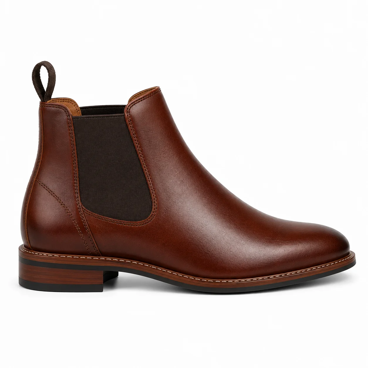 Men��s Burgundy & Navy Chelsea Boots �C Two-Tone Burnished Design