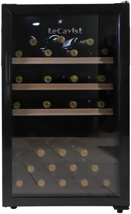 LeCavist 63-Bottle Wine Fridge, Single Zone, Quiet Compressor, Black