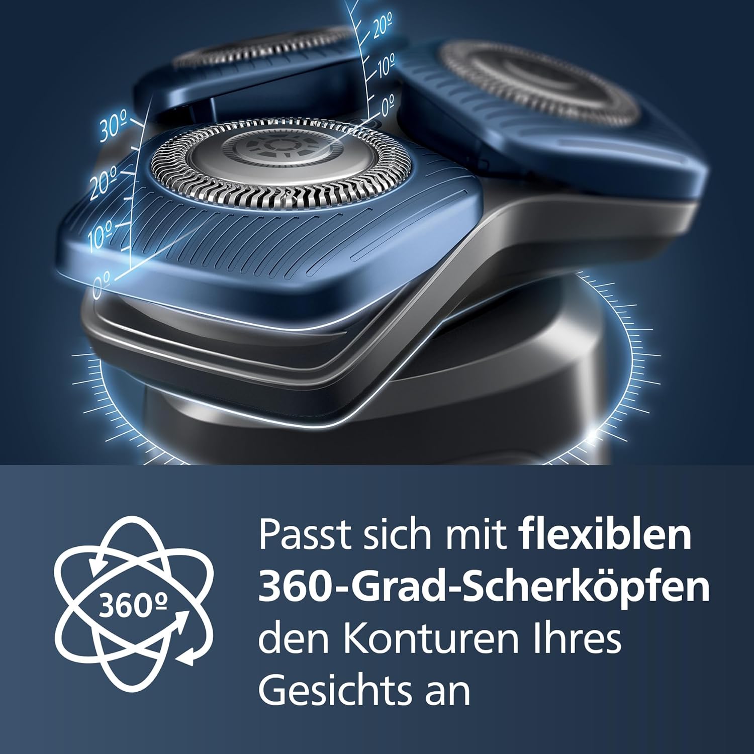 PHILIPS Shaver Series 7000 – Elektrischer Nass- und Trockenrasierer für Herren mit ausklappbarem Trimmer, Reinigungsstation, Ladestation & Reiseetui (Modell S7886/55)