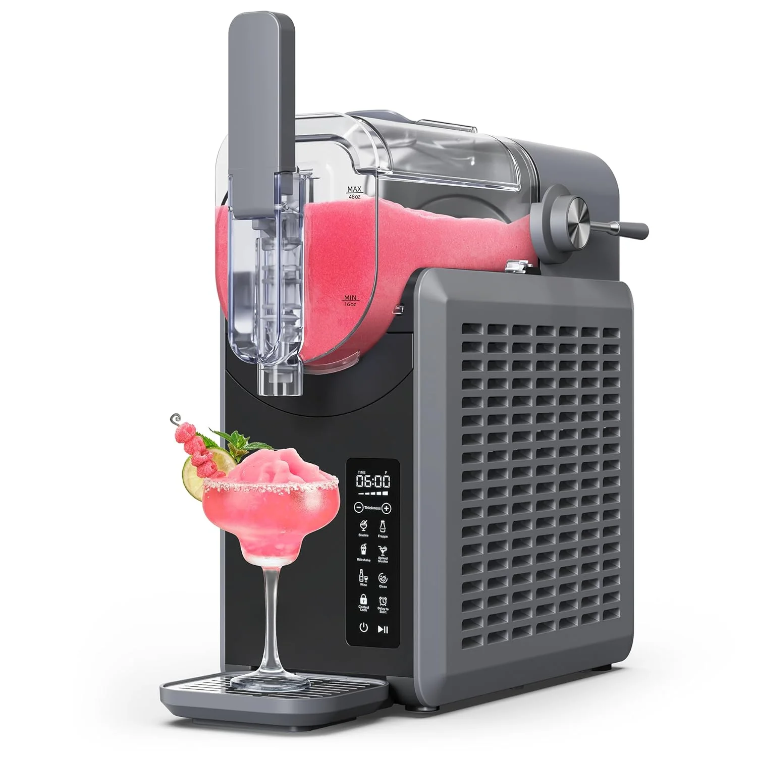 Slushie Machine - Professional Frozen Drink Maker No Ice Needed- 70 oz Slushy Machine for Home with LED Display - One-Touch Reservation & 6 Pre-set Programs for Frozen Margaritas, Frapp茅s & Ice Cream