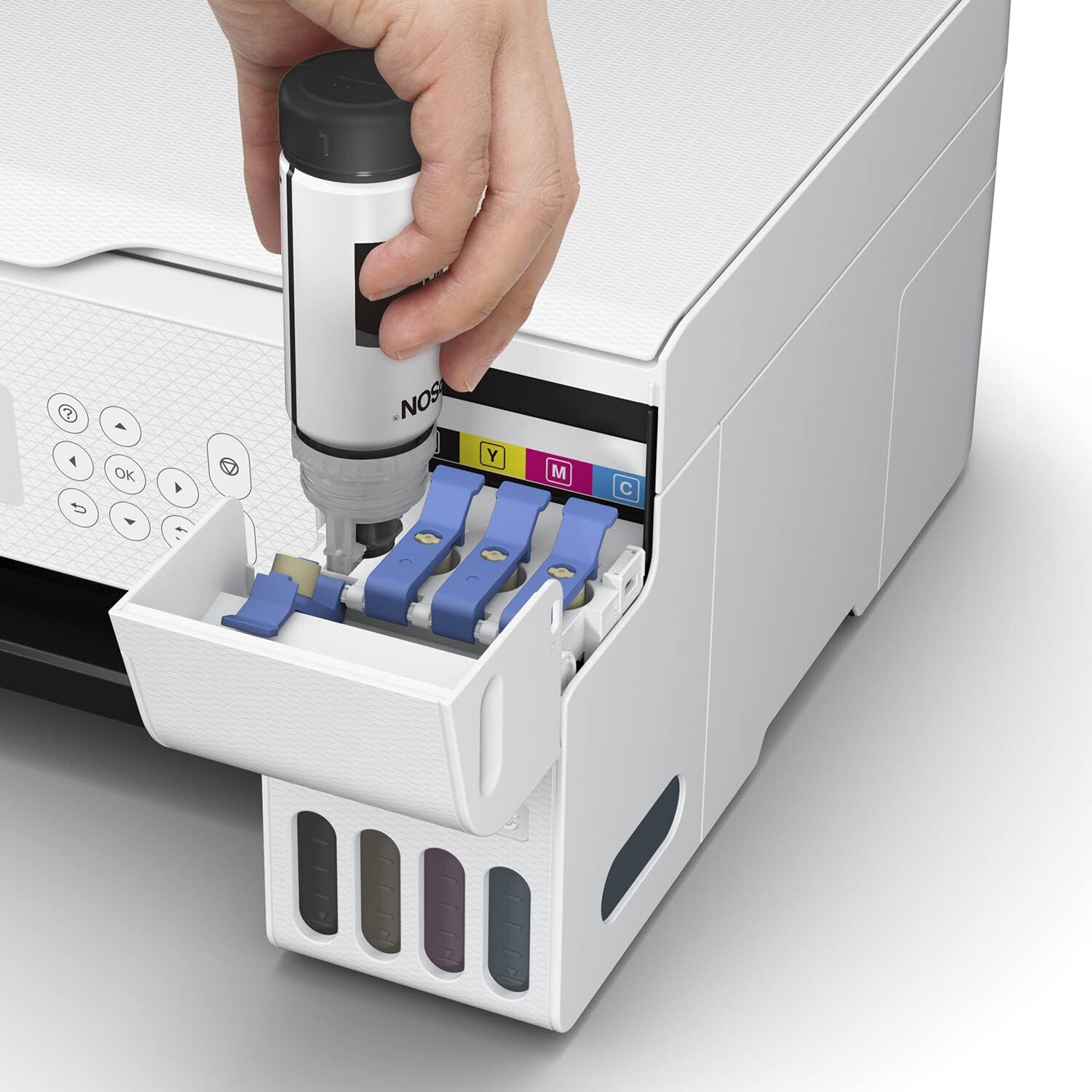Epson EcoTank ET-2826 A4-Multifunktions-Wi-Fi-Tintentankdrucker, mit einem im Lieferumfang enthaltenen Vorrat an Tinten bis zu 3 Jahren
