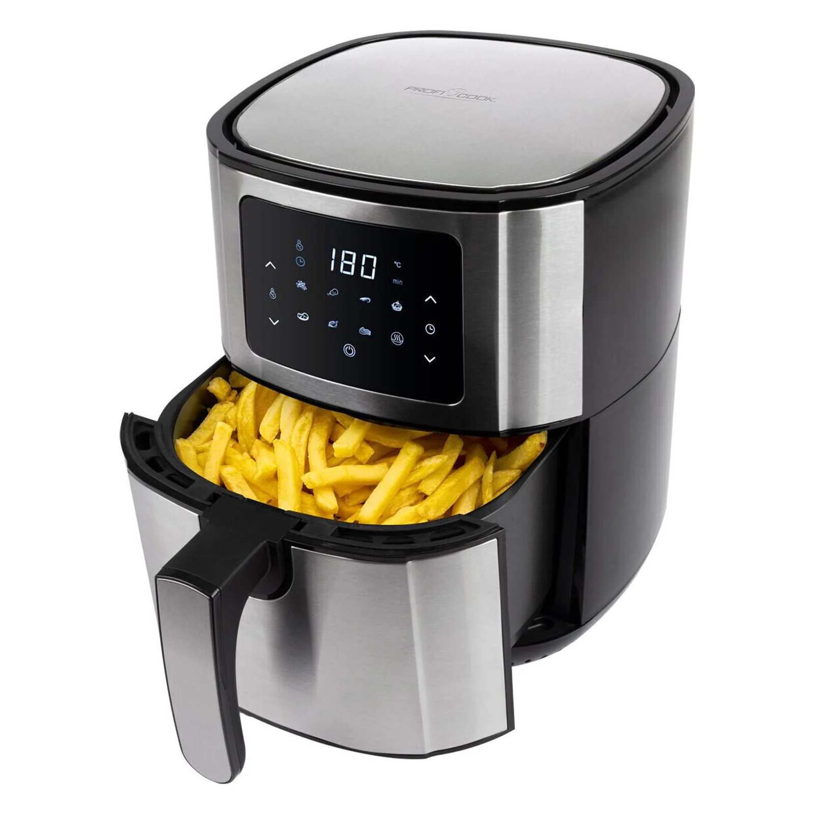 ProfiCook PC-FR 1239 H heteluchtfriteuse 5,5 l zwart, roestvrij staal