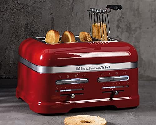 KitchenAid Toaster für 4 Scheiben mit Sandwich-Zange | Artisan | Retro Toast Machine | Verschiedene Funktionen und Bräunungsstufen | Rot