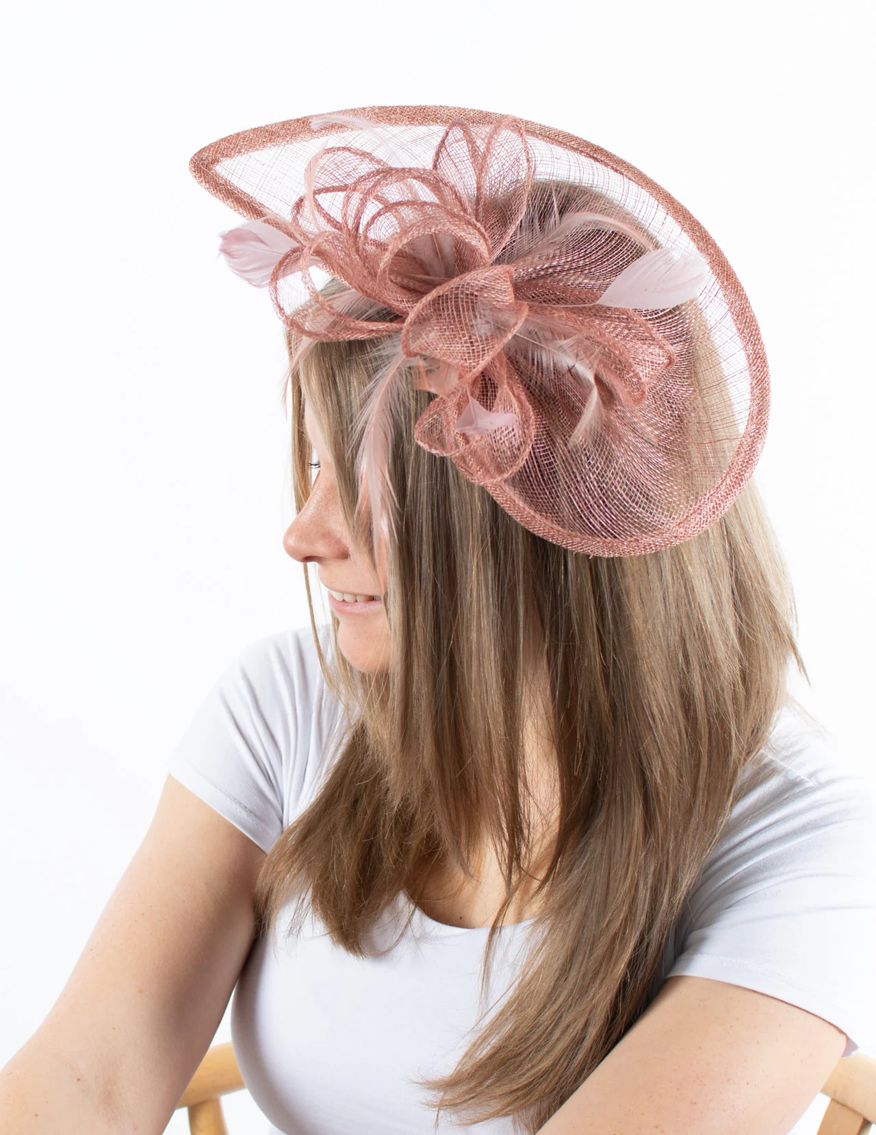 Fascinator | Teardrop | Dusky Pink