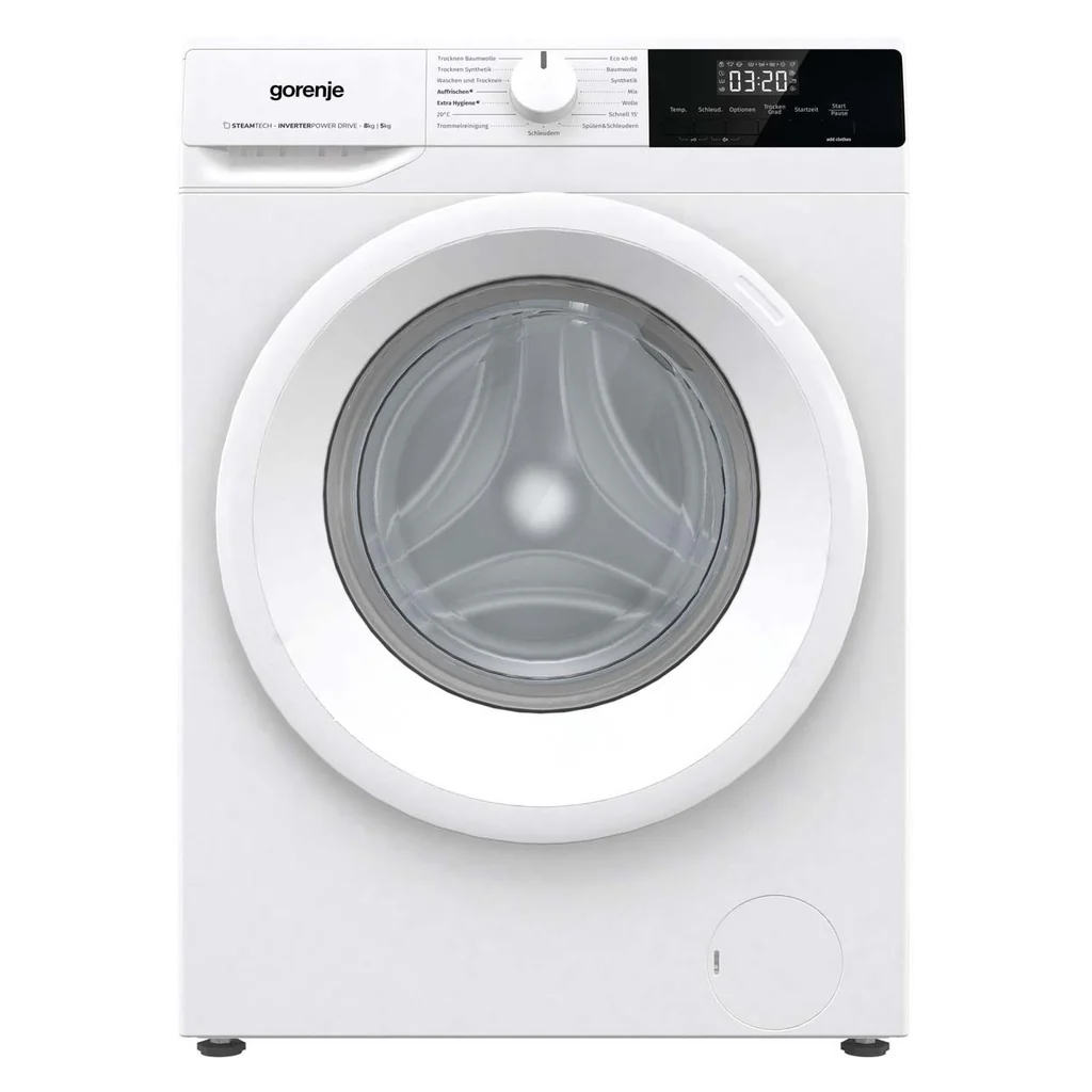 Gorenje was-droogcombinatie 8/5 kg, 1400 tpm, stoomfunctie W3D2A854ADPS/DE