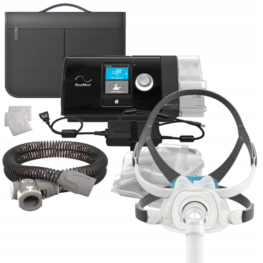 ResMed AirSense 10 Nawilżacz Rura Podgrzewana Maska AirFit F 40