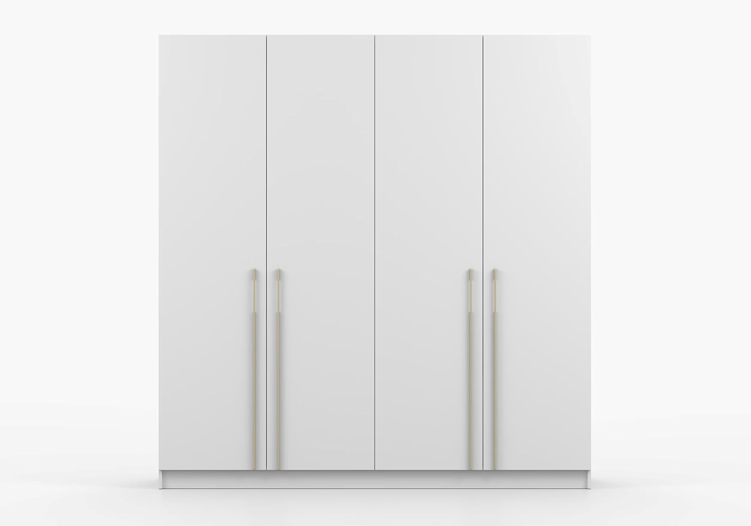 Fabryka Mebli Idźczak Drehtürenschrank, Kleiderschrank - Schlafzimmerschrank - 57 x 200 x 210 cm - Wohnzimmerschrank, Garderobenschrank, Schrank mit Einlegeböden und Zwei Kleiderstangen - Weiß