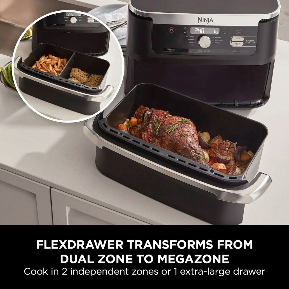 2025 Ninja Foodi FlexDrawer Luchtfriteuse 10,4L Zwart