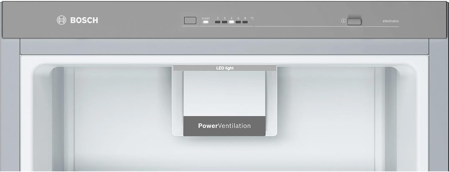 Bosch KSV33VLEP Série 4 - Réfrigérateur, pose-libre, Tiroir VitaFresh | 176 x 60 cm, Inox, Technologie Intelligent Inverter, éclairage LED