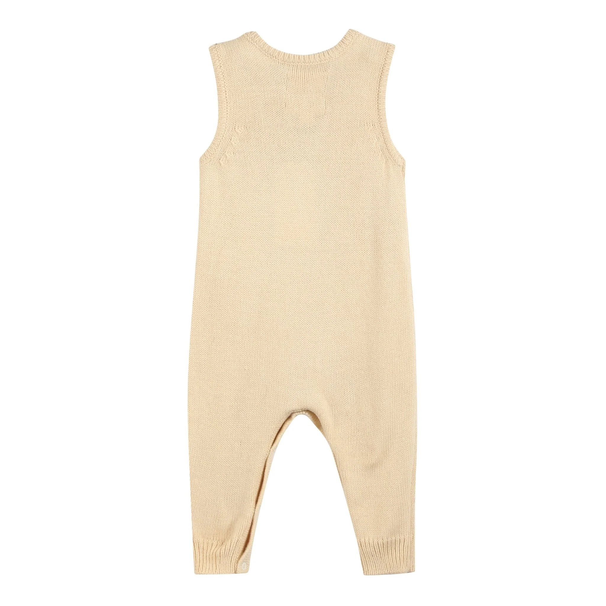 Light Brown Pumpkin Knit Romper