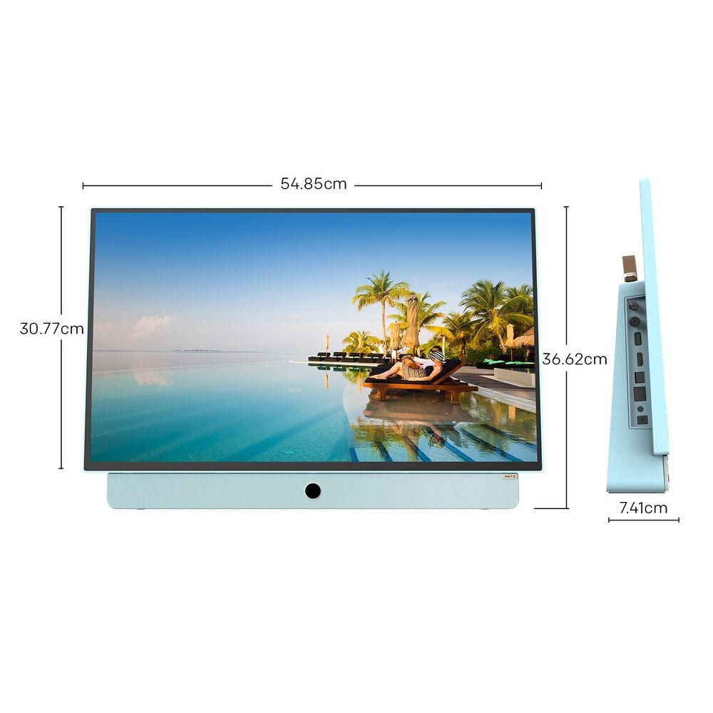 Telewizor przenośny 24” METZ 24MPE7000, FHD, Google TV, niebieski
