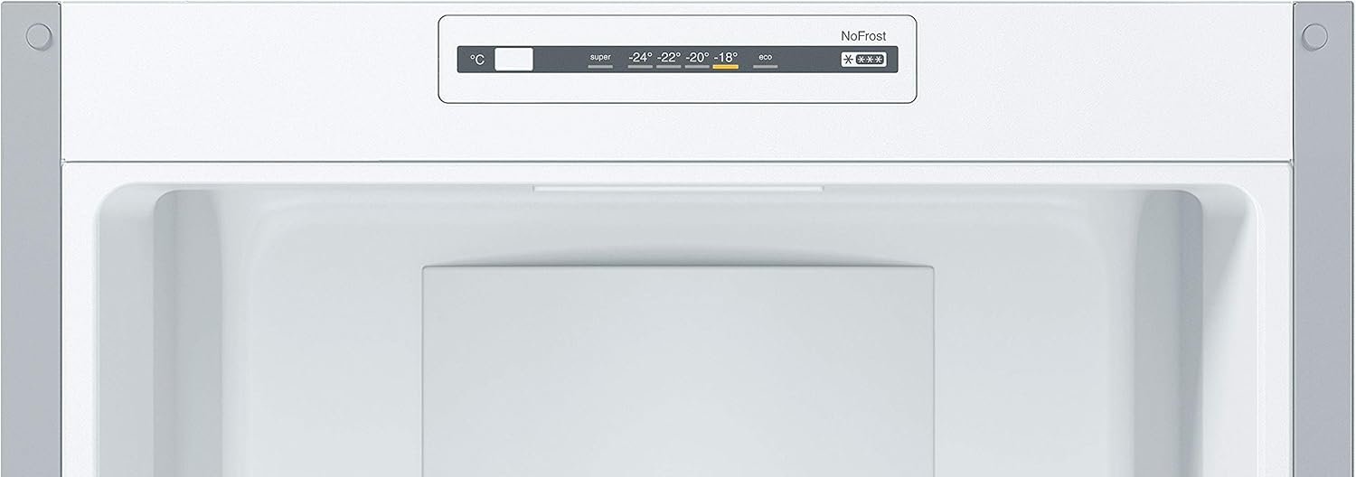 Bosch KGN36NLEA Série 2, Réfrigérateur combiné pose-libre - 305L - L 60cm x H 186cm - Inox Argent
