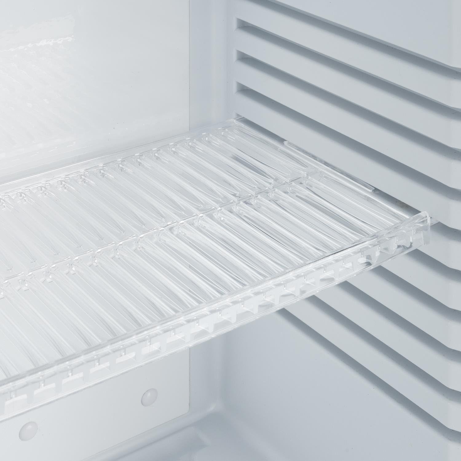 Klarstein MKS-13 Mini Kühlschrank Minibar Getränkekühlschrank mit Regaleinschub (36 Liter, leise, reinigungsfreundlich) schwarz-silber
