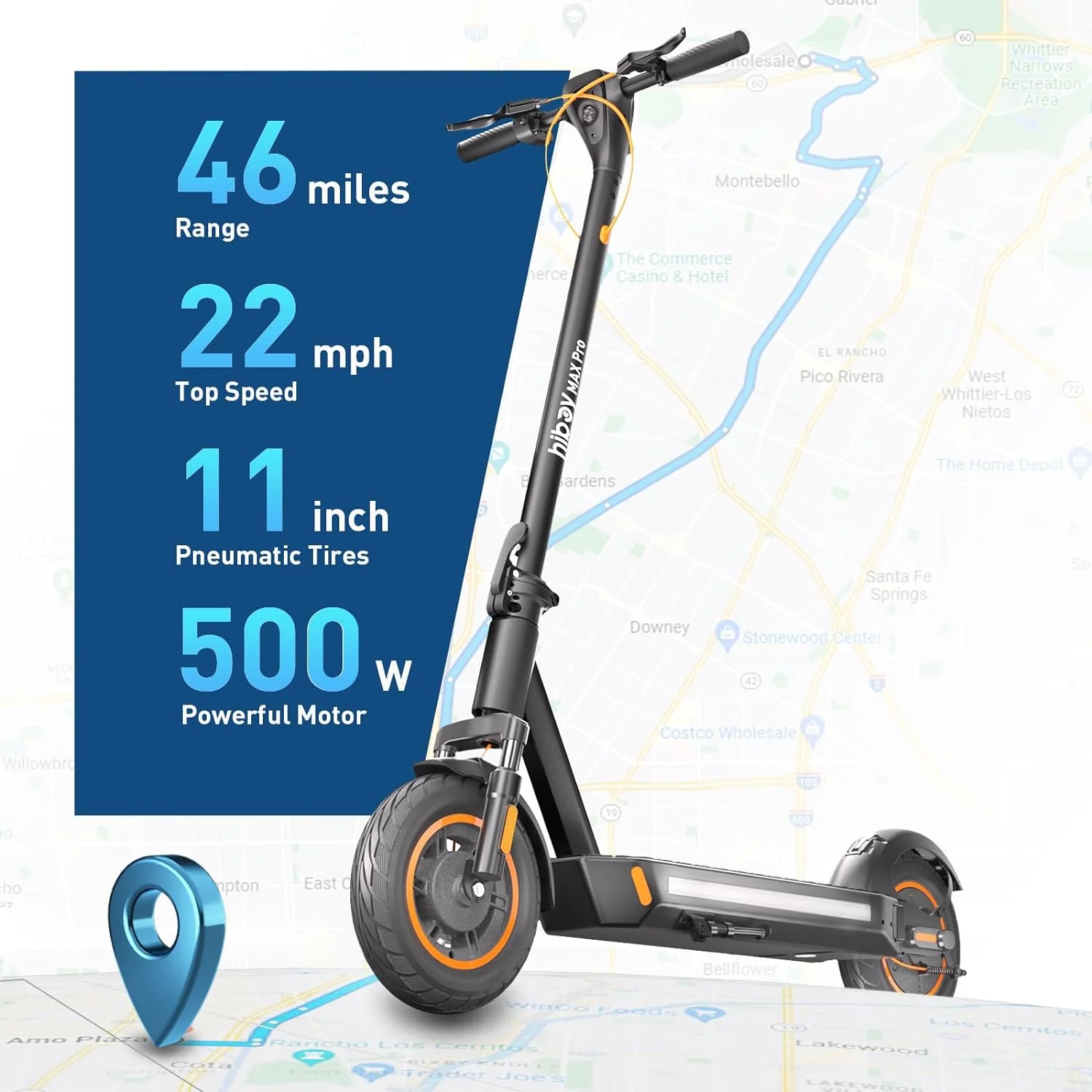Hiboy MAX Pro Electric Scooter, 500W Motor, 46.6 Miles Long Range & 22 Mph 11