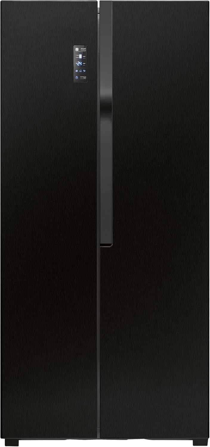 Bomann® Kühlschrank mit Gefrierfach | No-Frost Gefrierteil | 186cm Kühlschrank | 39dB | Kühl Gefrierkombination mit MultiAirflow | 320L | Kühl Gefrierkombination No-Frost | KG 7361 schwarz-inox