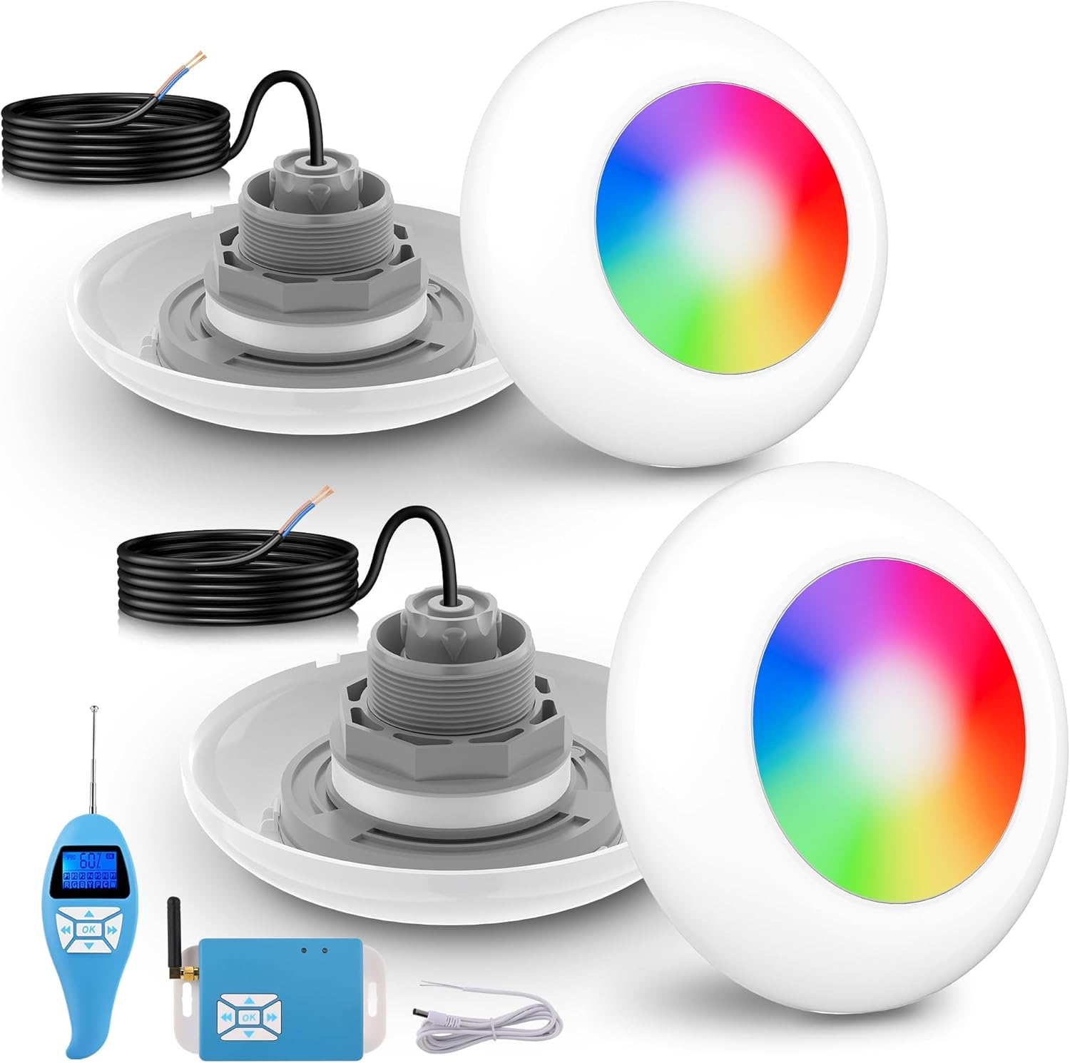 LyLmLe LED Poolscheinwerfer mit Außengewinde 2