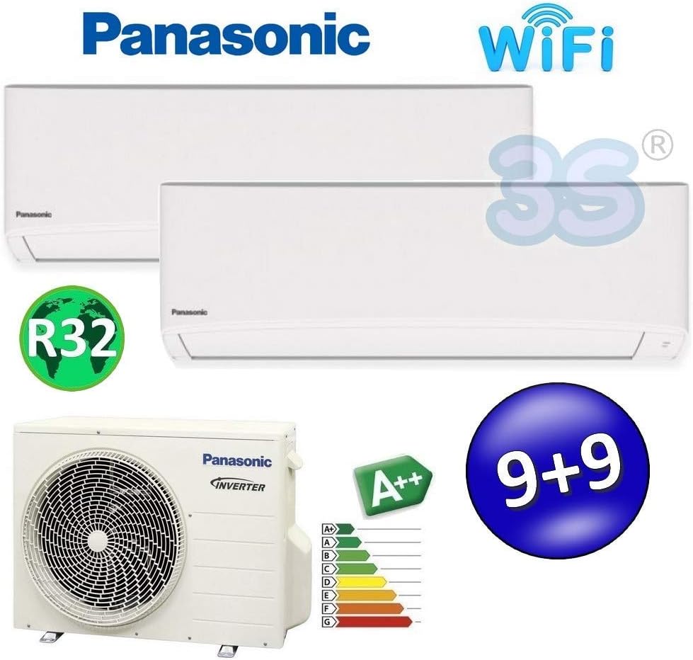 Dual-Split-Klimaanlage TZ-Serie R32 PANASONIC 9000+9000 - Integriertes WiFi