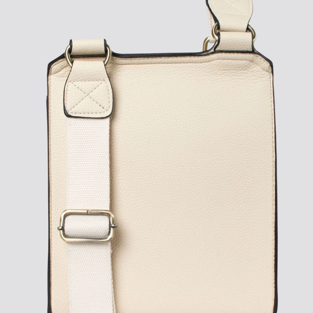 Lily Crossbody Messenger Bag | Beige