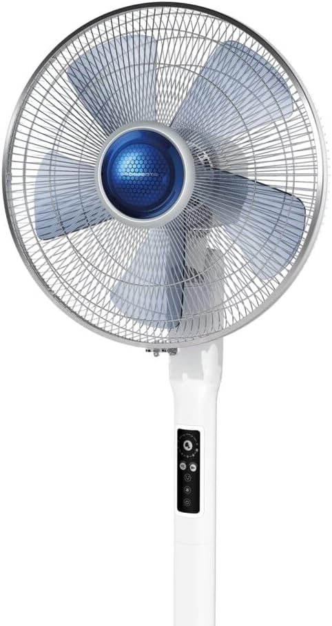 Rowenta VU5870 Statiefventilator Turbo Silence Extreme+ | Afstandsbediening | 5 snelheden | Automatische uitschakeling | Timer | Automatische oscillatie | In hoogte verstelbaar, Wit