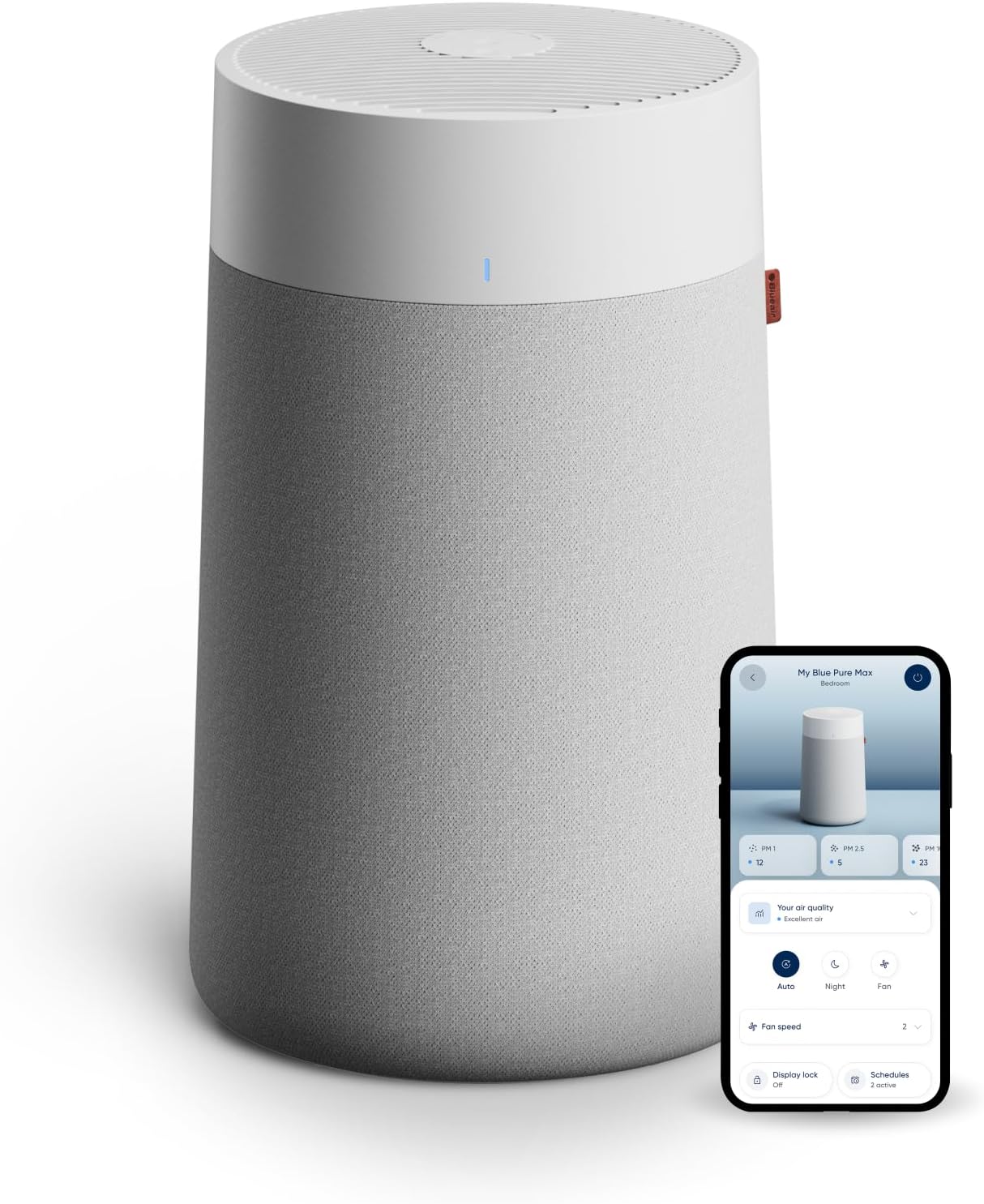 BLUEAIR Air Purifiers for Medium Rooms. Bedroom. Kitchen. Cleans 1.858 sqft in one hour. HEPASilent Smart Air Cleaner for Home. Pets. Allergies. Virus. Dust. Mold. Smoke - Blue Pure 311i Max