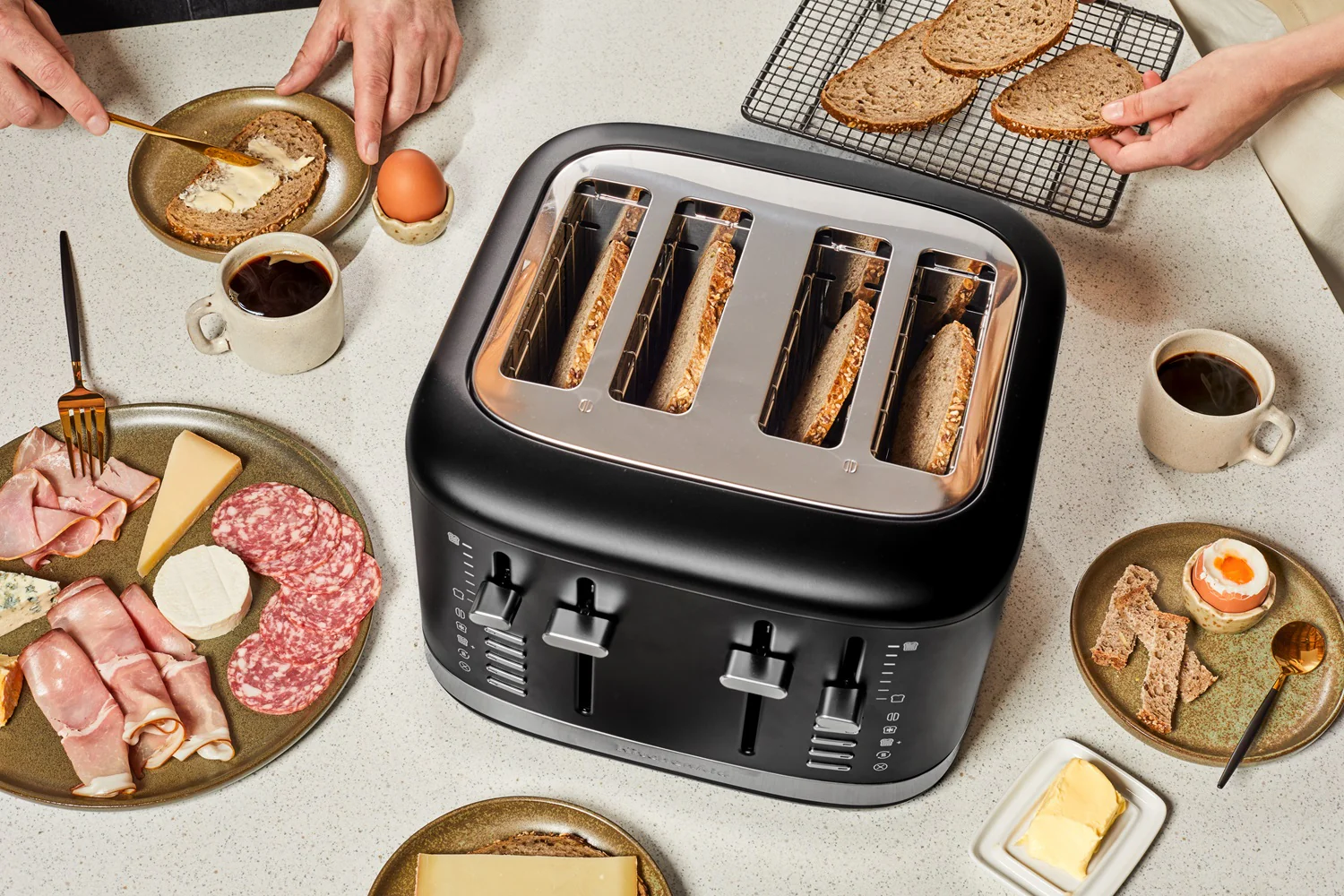 2025 KitchenAid 4-slice broodrooster Artisan 5KMT4109 �C Handmatige bediening, volledig metalen behuizing