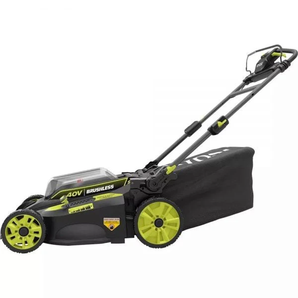 2025 40V Brushless 20-inch Self-Propelled Hand Lawn Mower, Grass Trimmer and Leaf Blower with (2) Batteries and (2) Chargers