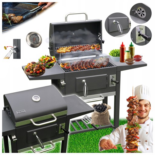 GRILL GAZOWY OGRODOWY ZEUS-B RUSZT ŻELIWNY 11,5KW + POKROWIEC