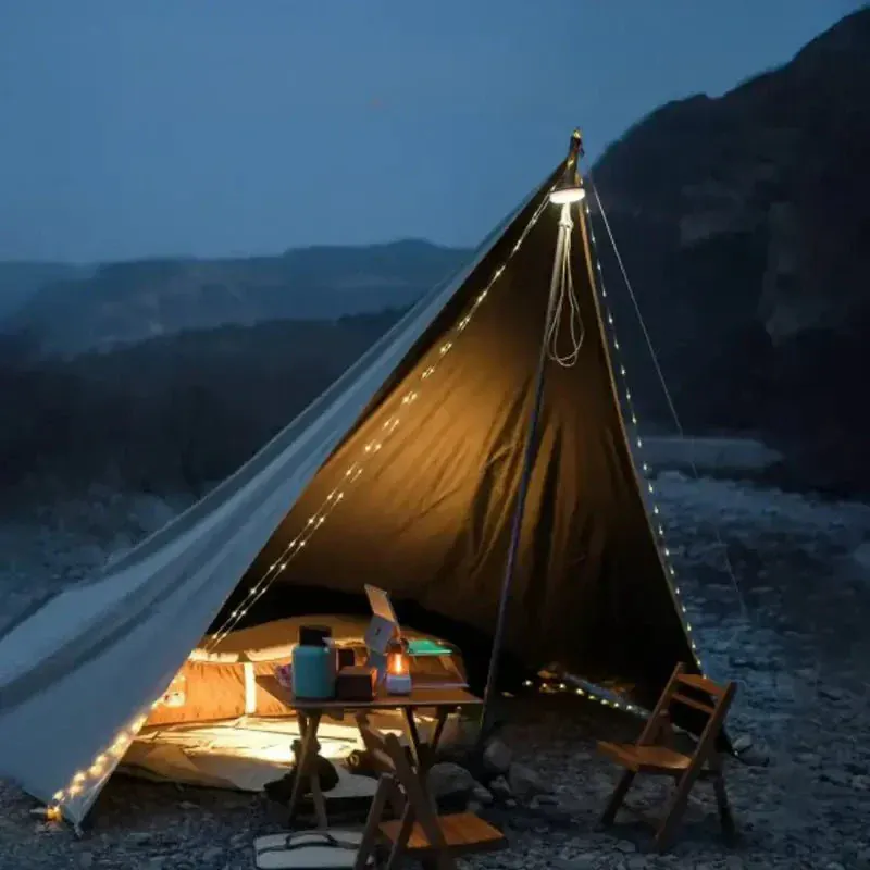 CampNova TrailGlow 4-in-1 Retractable Camp Light – Portable Outdoor Lantern & String Lights