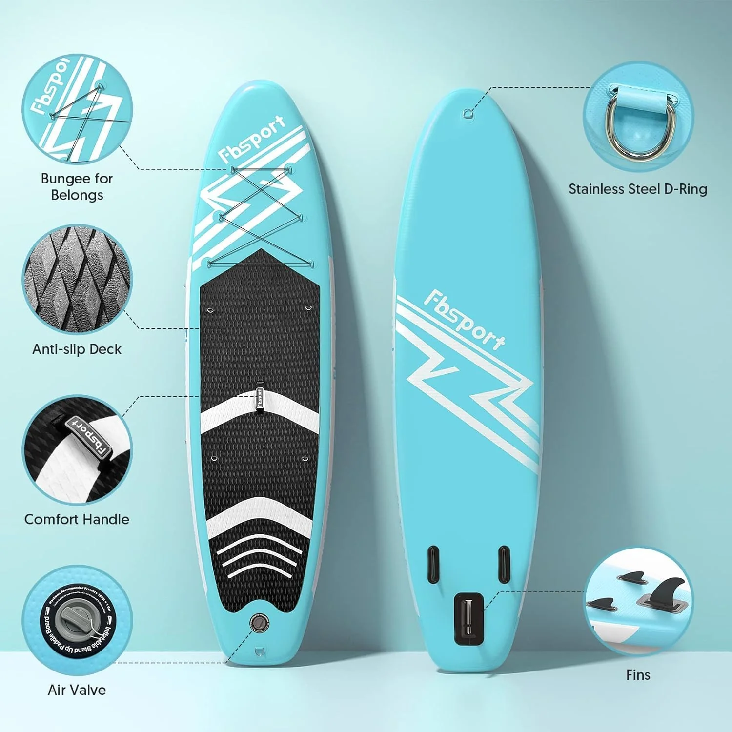 Premium-Stand-Up-Paddle-Board, Yoga-Board mit strapazierf?higem SUP-Zubeh?r und Tragetasche | Breiter Stand, Surf-Kontrolle, rutschfestes Deck, Leine, Paddel und Pumpe f��r Jugendliche und Erwachsene