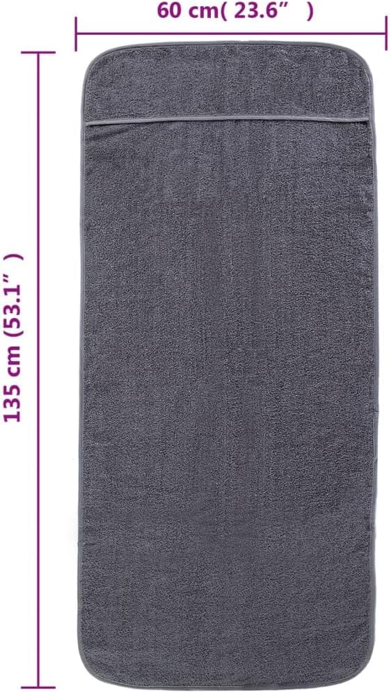 Furniture Select Strandtücher 4 Stück anthrazit 60x135 cm Stoff 400 GSM