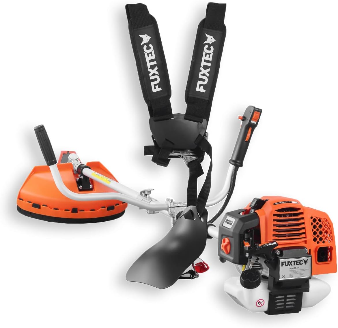 FUXTEC Benzin Motorsense FX-MS152 mit 52 cc, 2in1 Multitool, Profi-Tragegurt und 3 PS Leistung Trimmer Rasentrimmer Freischneider fs Faden 2-Takt, getestet in der Oberklasse mit Note 1,4 Easy Starter