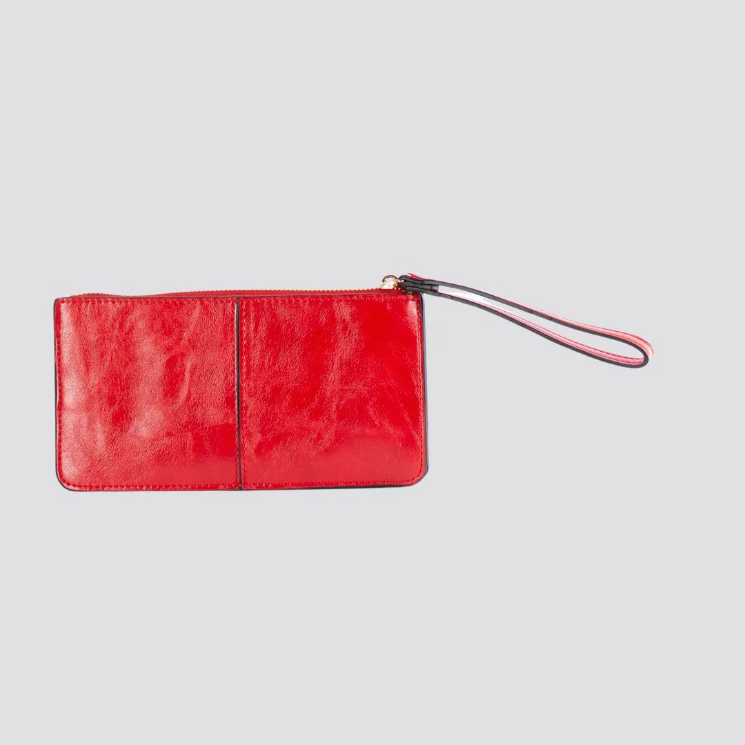 Zoe Zip Purse | Red