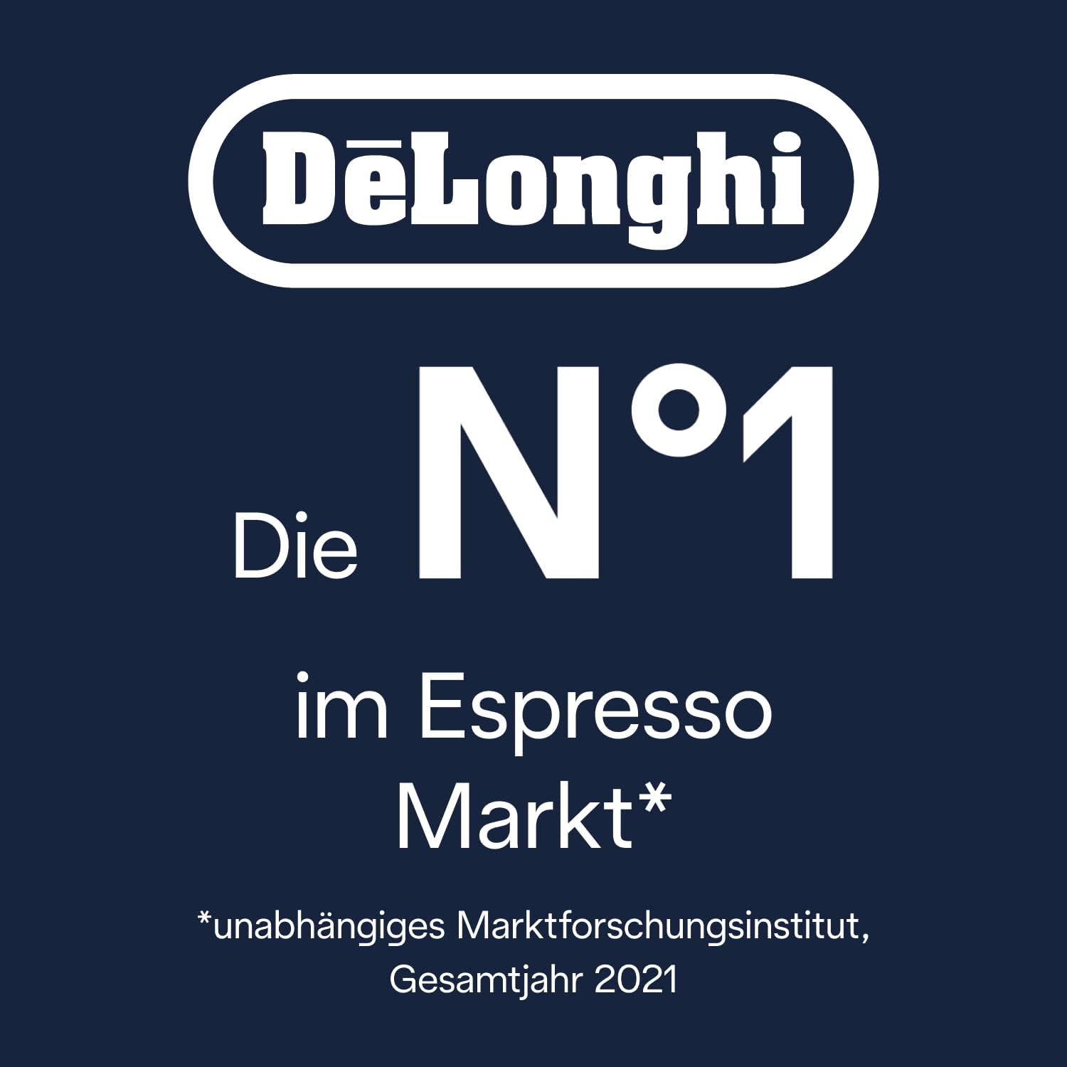 De'Longhi Magnifica S ECAM 22.110.B Kaffeevollautomat mit Milchaufschäumdüse für Cappuccino, mit Espresso Direktwahltasten und Drehregler, 2-Tassen-Funktion, 1,8 Liter Wassertank, Schwarz/Silber