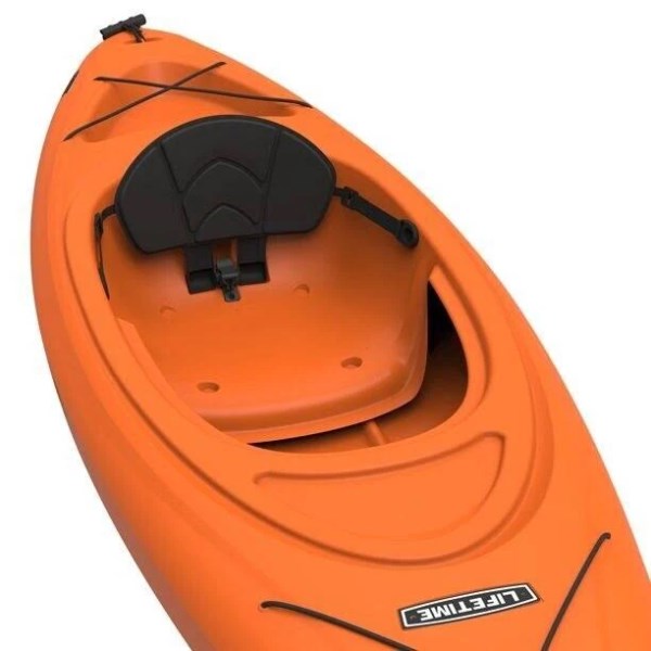 Lifetime Pacer 8 Ft Sit-in Kayak Paddle Orange 1 Person Fishing