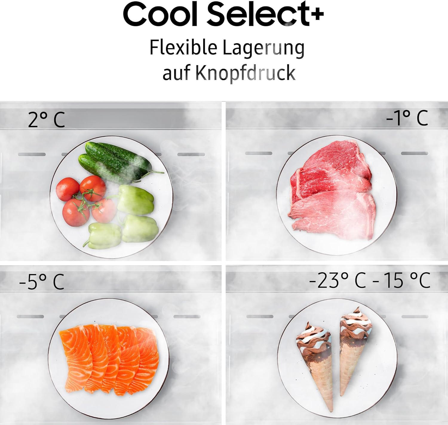 Samsung RB38C7AGWS9/EF Kühl-Gefrierkombination, 203 cm, 387 l, AI-Kühlschrank mit Gefrierfach, SmartThings AI Energy Mode, Cool Select+, Twin Cooling Plus, Metal Cooling, Edelstahl Look