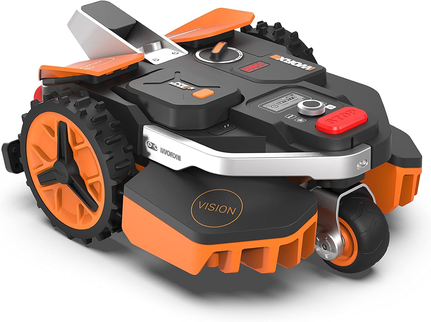 WORX Landroid WR169E Mähroboter mit Begrenzungskabel für Gärten bis 300m² - AIA Navigation - App Steuerung, WLAN, Bluetooth - Cut-to-Edge - 16 cm Schnittbreite - 30-60 mm Schnitthöhe