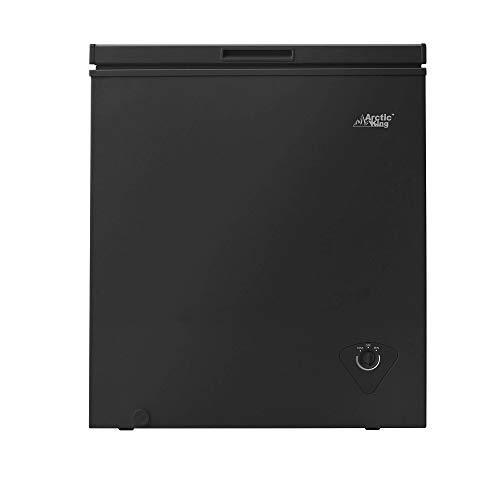 Arctic King 5 Cu Ft Chest Freezer Black, Energy-Efficient, Compact with Removable Basket for Home or Business