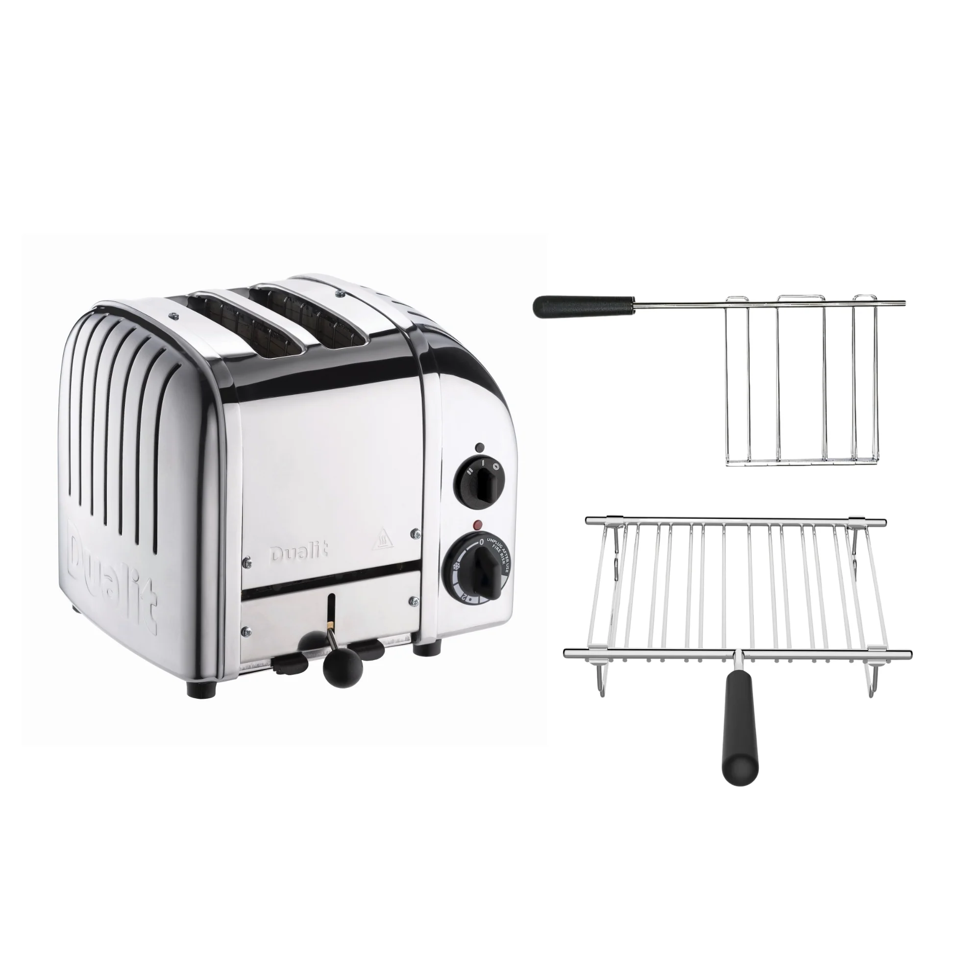 2025 Dualit Toaster Set 2 �C 2-sleuf Broodrooster met Broodjeshouder en Sandwich Tang
