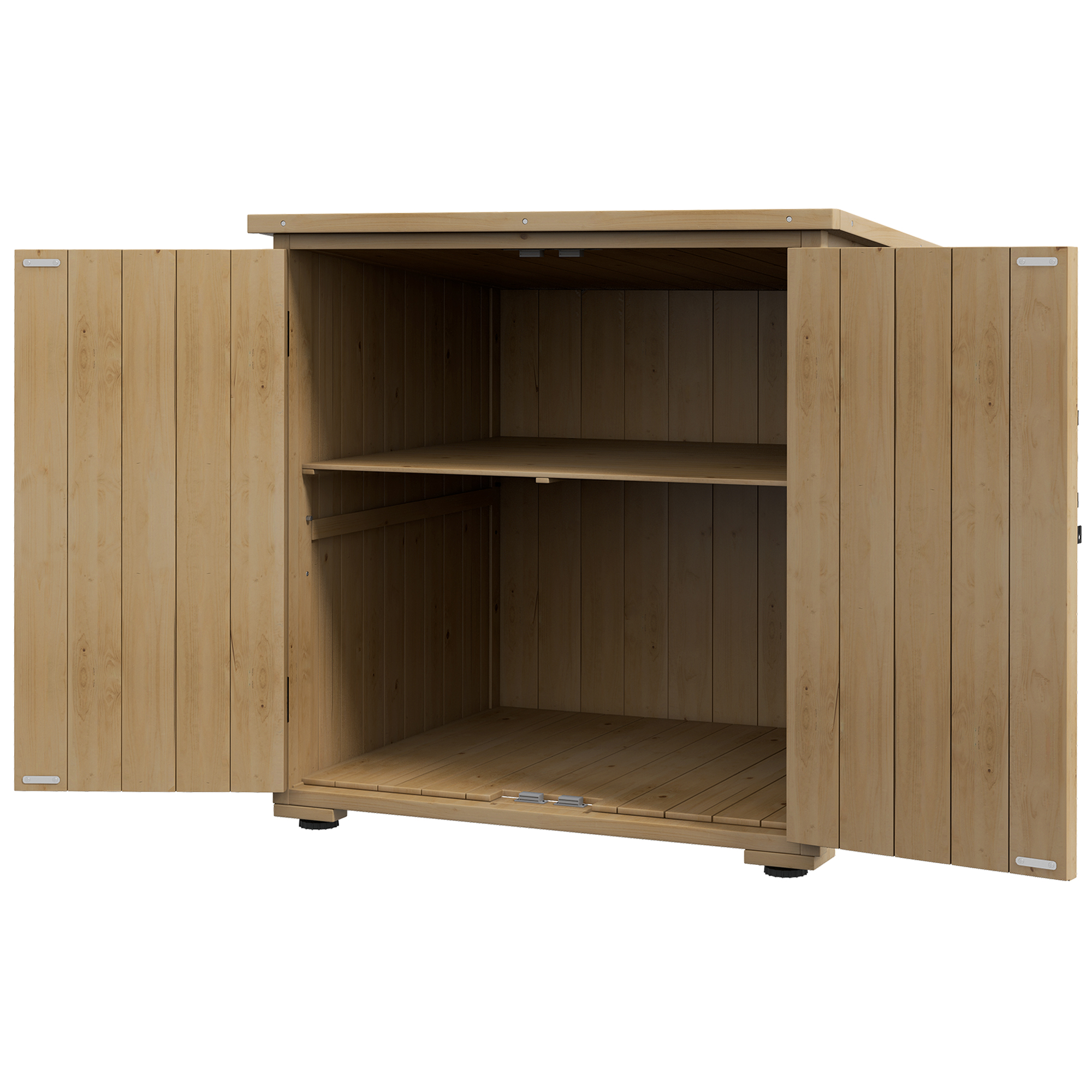 Outdoor Opbergbox Tuinbox Kussenbox, weerbestendig, met asfaltdak, 77,5 cm x 88 cm x 90 cm, Donkergrijs