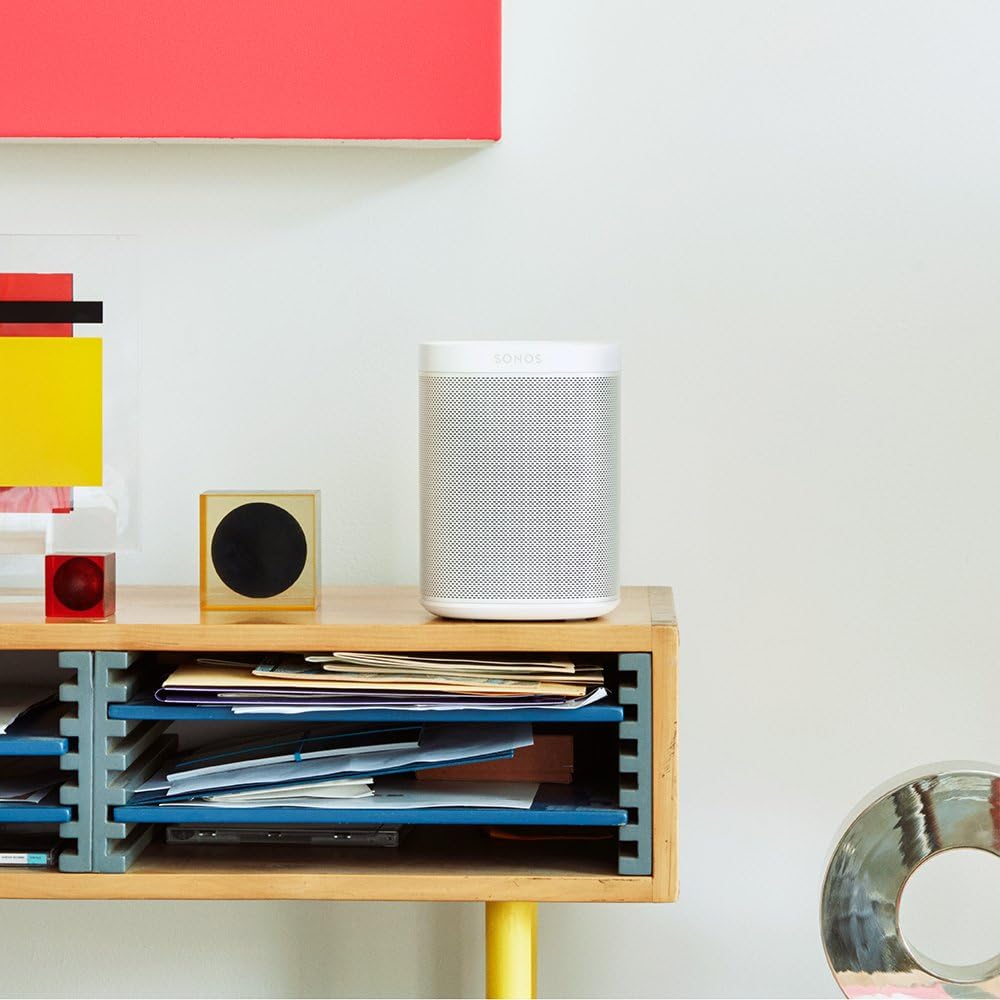 Sonos One Smart Speaker, schwarz – Intelligenter WLAN Lautsprecher mit Alexa Sprachsteuerung, Google Assistant & AirPlay – Multiroom Speaker für unbegrenztes Musikstreaming