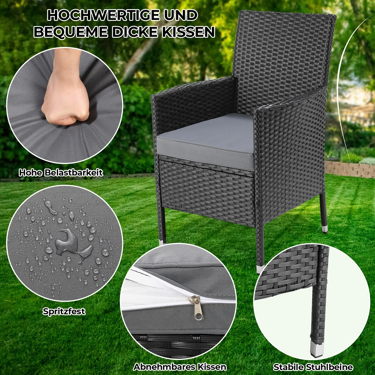 2025 3-delig rattan tuinmeubelset �C stijlvolle zithoek voor balkon, terras & tuin