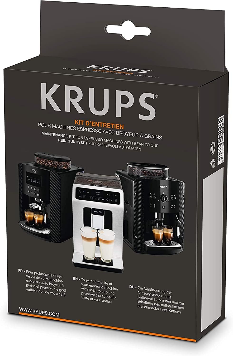 Krups Intuition Preference Kaffeevollautomat mit Milchschlauch, 11 Getränke, Personalisierung, 2-Tassen-Funktion, Kaffeemaschine, Schwarz, EA872810