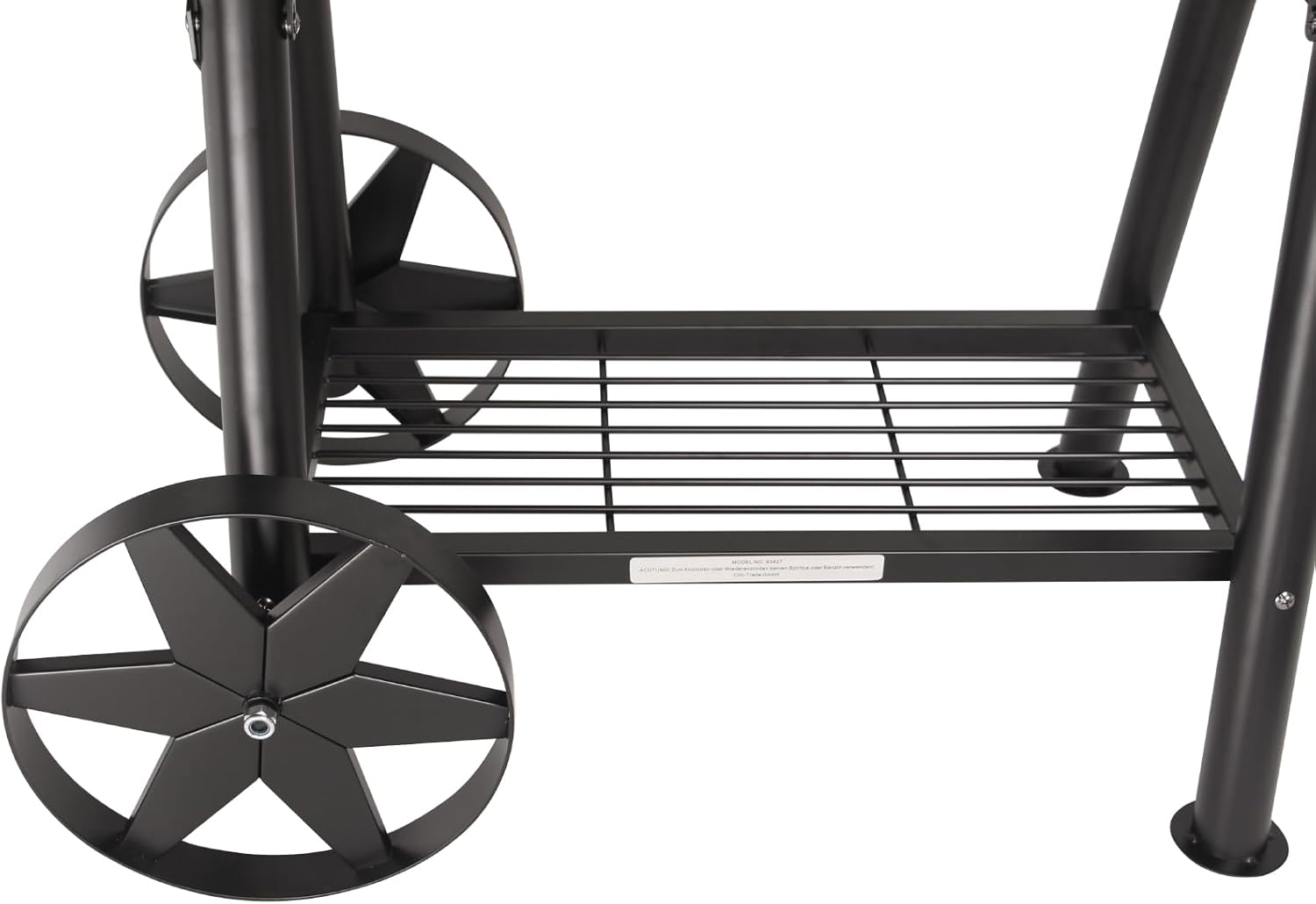TAINO Yuma XXL 90kg Profi-Smoker massiver Räucherofen Holzkohle schwarz 3,5mm Stahl