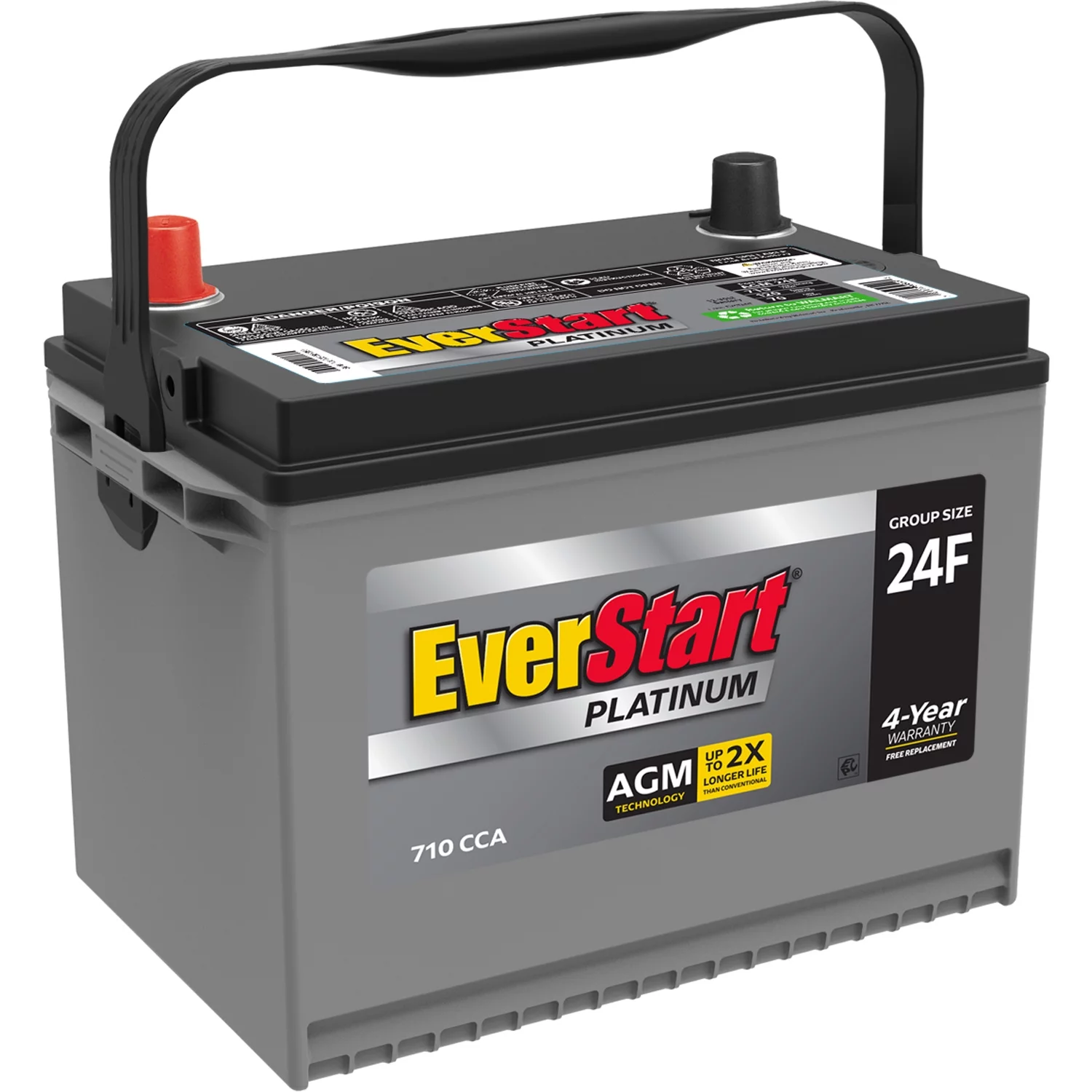 2025 EverStart Platinum AGM Autobatterij, Groep 24F, 12 Volt, 750 CCA